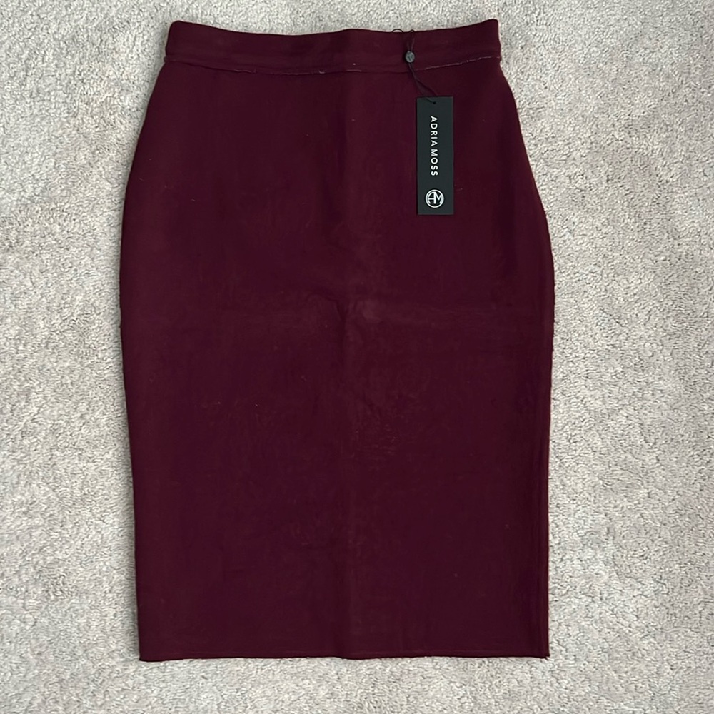 Adria Moss Skirt, Cabernet, women’s 8, NWT Flawless